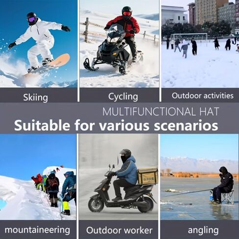 Winter Balaclava Face Mask - Cold Weather Windproof Fleece Lined Neck Gaiter, Multi-Functio Beanie Hat for Outdoor Activities in Saudi Arabia