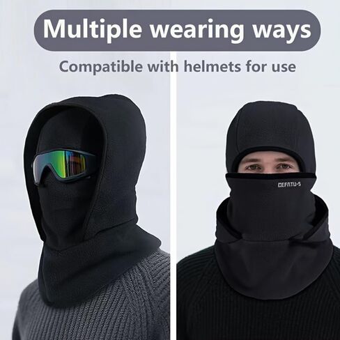 Winter Balaclava Face Mask - Cold Weather Windproof Fleece Lined Neck Gaiter, Multi-Functio Beanie Hat for Outdoor Activities in Saudi Arabia