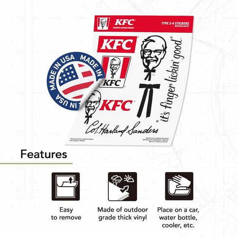 Desert Cactus KFC Sticker Kentucky Fried Chicken Sticker Vinyl Decals Laptop Water Bottle Car Scrapbook T2 (Type 2-4) in Saudi Arabia