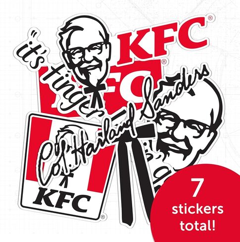 Desert Cactus KFC Sticker Kentucky Fried Chicken Sticker Vinyl Decals Laptop Water Bottle Car Scrapbook T2 (Type 2-4) in Saudi Arabia