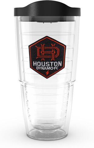 Tervis MLS Houston Dynamo FC - الشعار الأساسي مصنوع في الولايات المتحدة الأمريكية، كوب سفر معزول بجدار مزدوج يحافظ على المشروبات باردة وساخنة، 24oz، كلاسيكي in Saudi Arabia