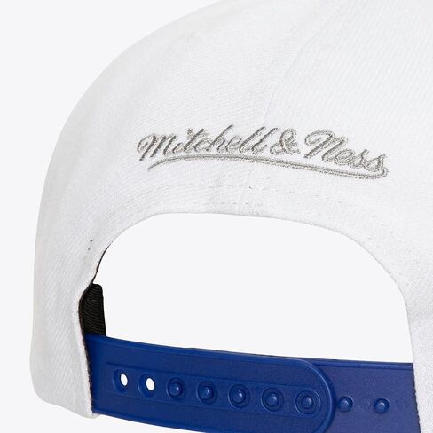 Mitchell & Ness LA Los Angeles Dodgers Waverunner Snapback Cap, Adjustable Hat White Blue in Saudi Arabia
