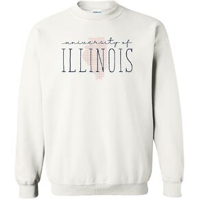 UGP Campus Apparel NCAA Dot Script، Team Color Crewneck، الكلية، الجامعة in Kuwait
