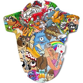 Riesel Design - Front bike fender For Face and Suspension Fork Protection - Secure Fit, For Cyclocross and Gravel bikes, Wheel Sizes upto 28" - Criss:Cross - Carbon in Kuwait