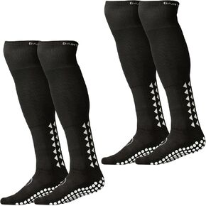 Gain The Edge Soccer Grip Socks Full Length - Set - Black and White in Saudi Arabia