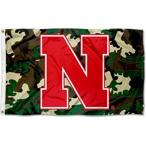 Nebraska Cornhuskers Camo Logo Flag in Saudi Arabia