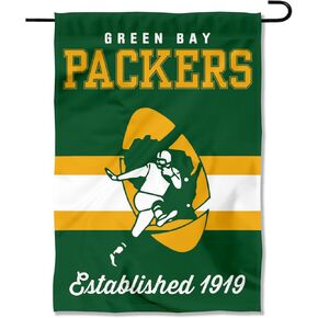 Green Bay Packers Vintage Stripes Garden Flag Double Sided Banner in Kuwait