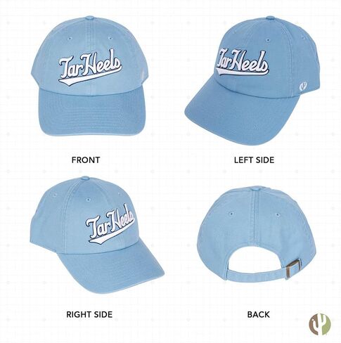 Desert Cactus University of North Carolina Baseball Hat UNC Chapel Hill Tar Heels Brimmed Embroidered Hats Cap Adjustable Cloth Strap Adult (Style H1) Blue in Saudi Arabia