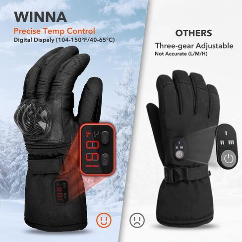 Heated Motorcycle Gloves for Men Women, Rechargeable Heated Gloves, Touchscreen Heating Gloves for Skiing, Motorcycle, Hunting, Riding in Saudi Arabia