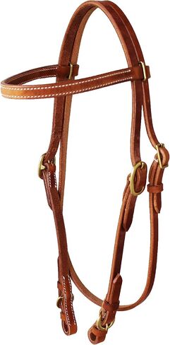 Challenger Horse Western USA Hermann Oak Leather Headstall with Buckle Ends 975H102 in Saudi Arabia