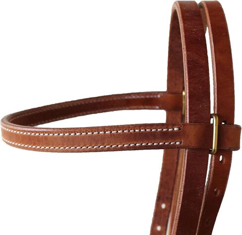Challenger Horse Western USA Hermann Oak Leather Headstall with Buckle Ends 975H102 in Saudi Arabia