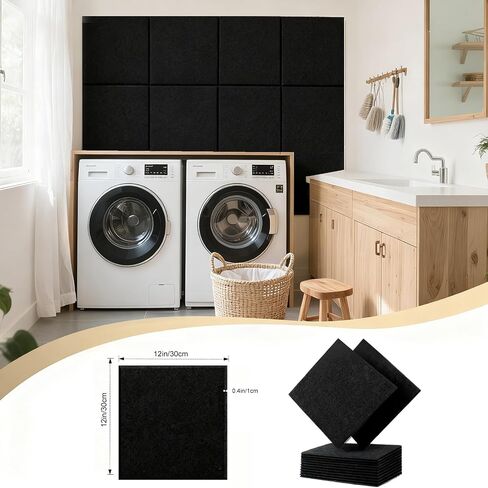 12Pack Acoustic Wall Panels Panels High Density Sound Dampening Panels 0.4" x 12" x 12" Square Acoustic Panels for Home Office Recoding Studio with self Adhesive Acoustic Panels. in Saudi Arabia