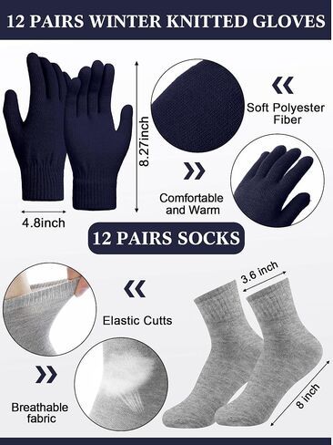 48 Pcs Winter Beanie Hat Scarf Gloves Set Knitted Beanie Hat Fleece Scarf for Homeless Donation Charity Men Women in Saudi Arabia
