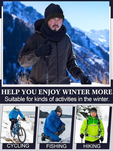 48 Pcs Winter Beanie Hat Scarf Gloves Set Knitted Beanie Hat Fleece Scarf for Homeless Donation Charity Men Women in Saudi Arabia