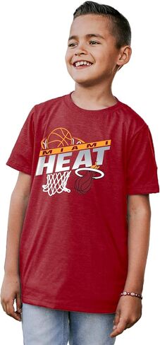 Blue 84 Unisex Kid's NBA Officially Licensed Youth Tri-Blend T-Shirt Hoop Team Color in Saudi Arabia