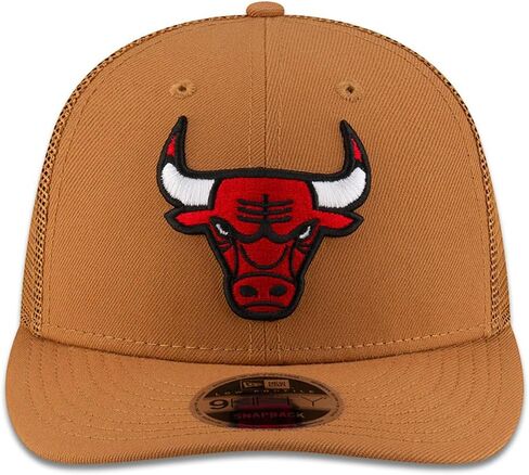 قبعة سائق الشاحنة من New Era Chicago Bulls 9FIFTY ذات مجموعة ألوان منخفضة، قبعة برونزية قابلة للتعديل in Saudi Arabia