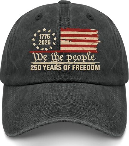 الذكرى الـ 250 لتأسيس الولايات المتحدة، 250 عامًا من الحريات، 1776-2026، قبعات البيسبول المضحكة in Kuwait