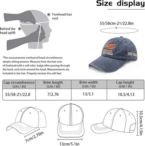 U.S. 250th Anniversary 250 Years Freedoms 1776-2026 Baseball Hats Funny in Saudi Arabia