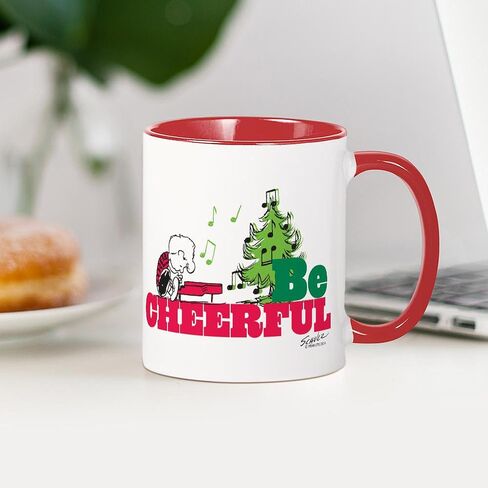 CafePress The Peanuts: Be Cheerful Mug 11 oz (325 ml) Ceramic Coffee Mug in Kuwait
