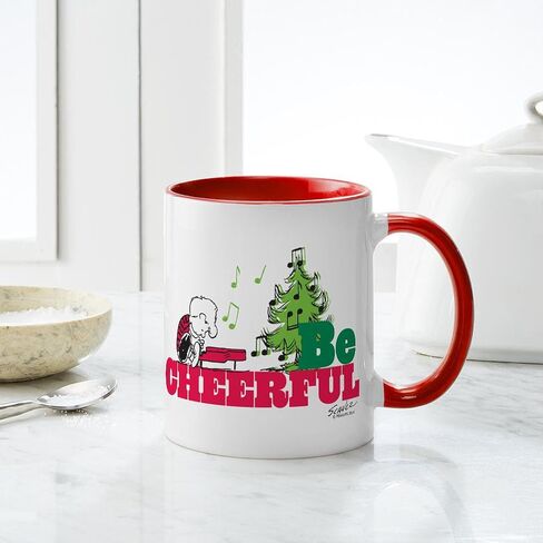 CafePress The Peanuts: Be Cheerful Mug 11 oz (325 ml) Ceramic Coffee Mug in Kuwait