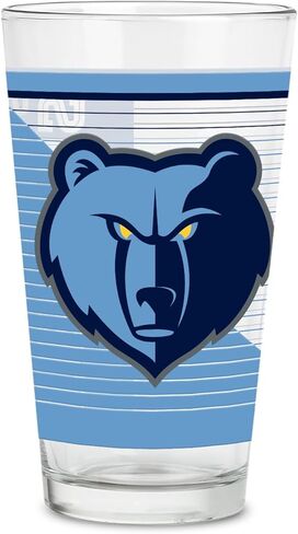 Rico Industries NBA Basketball Memphis Grizzlies Standard 16 oz Pint Glasses with Digitally Printed Logo, Classic Drinking Glass in Saudi Arabia