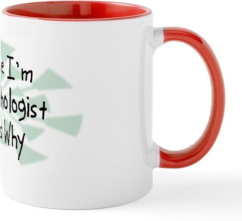 CafePress Psychologist Glass Mug 11 oz (325 ml) Ceramic Coffee Mug in Kuwait