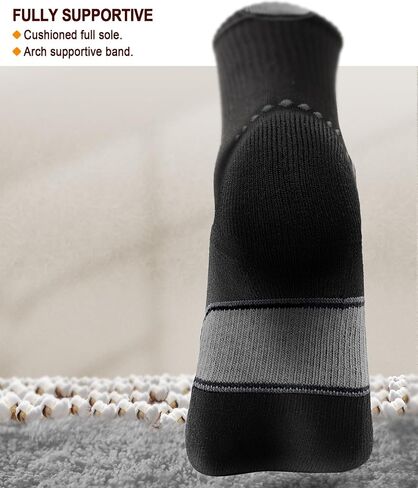 Men Running Socks,Athletic Crew Socks Compression Breathable for Men Sports Hiking Cushioned Footbed Arch Support in Saudi Arabia