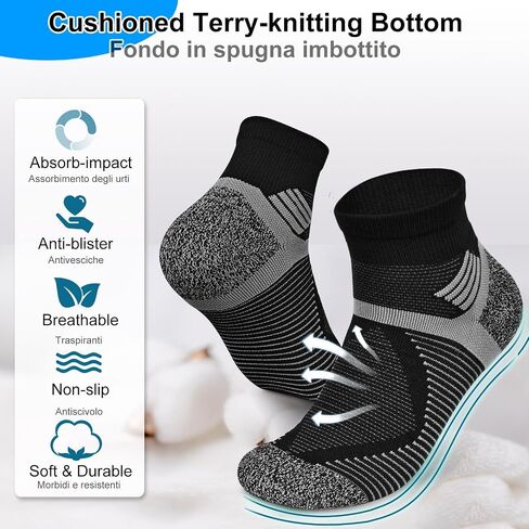 Compression Quarter Hiking Sports Socks Men Women Walking Running Cycling Socks Cushion Fast-drying Breathable in Saudi Arabia