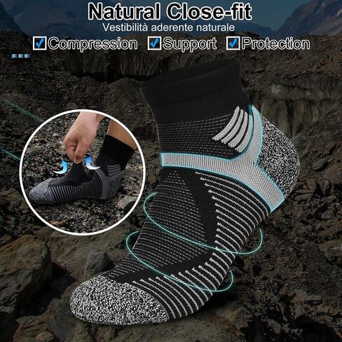 Compression Quarter Hiking Sports Socks Men Women Walking Running Cycling Socks Cushion Fast-drying Breathable in Saudi Arabia
