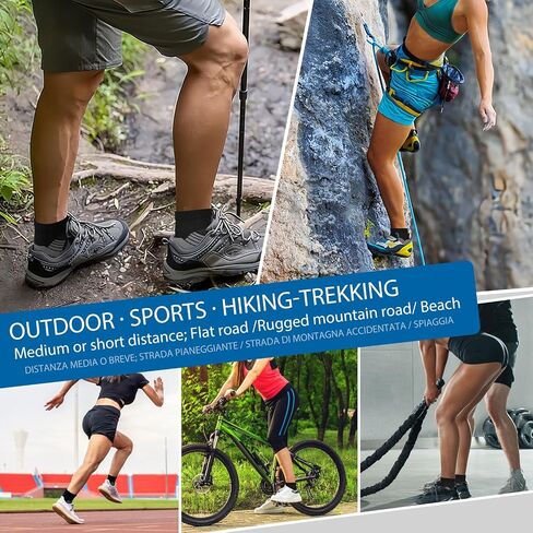 Compression Quarter Hiking Sports Socks Men Women Walking Running Cycling Socks Cushion Fast-drying Breathable in Saudi Arabia