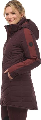 Kerrits Women's Point to Point Insulated Equestrian Winter Jacket – Long, Warm, Puffy Coat For Horse Riding, Removable Hood in Saudi Arabia