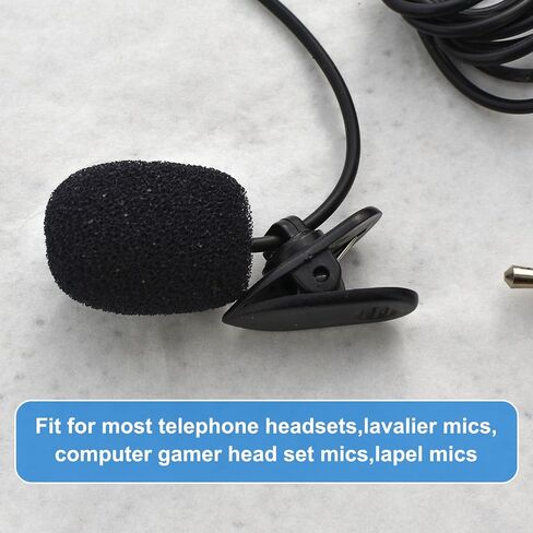 20 PCS Mini Microphone Covers Foam, High Density Lapel Headset Microphone Windscreen Foam Cover Mic Headset Cover Mics Replacement Kit for Lavalier Microphones Noise Reduction in Saudi Arabia