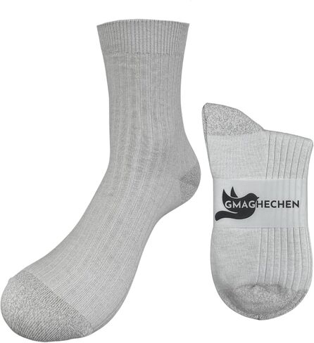 Silver Fiber Crew Socks – Anti-Odor, Moisture-Wicking & Soft Sock, Perfect for Sports, Daily Wear & Dress in Saudi Arabia
