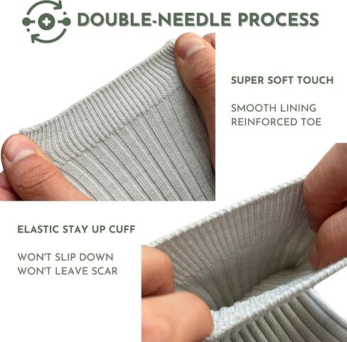 Silver Fiber Crew Socks – Anti-Odor, Moisture-Wicking & Soft Sock, Perfect for Sports, Daily Wear & Dress in Saudi Arabia