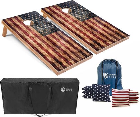 Tailgating Pros Cornhole Boards - 4'x2' Lightweight Cornhole Game- Includes Carrying Case, Set of 8 Corn Hole Bags & Tote in Saudi Arabia