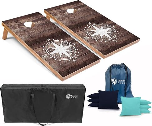 Tailgating Pros Cornhole Boards - 4'x2' Lightweight Cornhole Game- Includes Carrying Case, Set of 8 Corn Hole Bags & Tote in Saudi Arabia