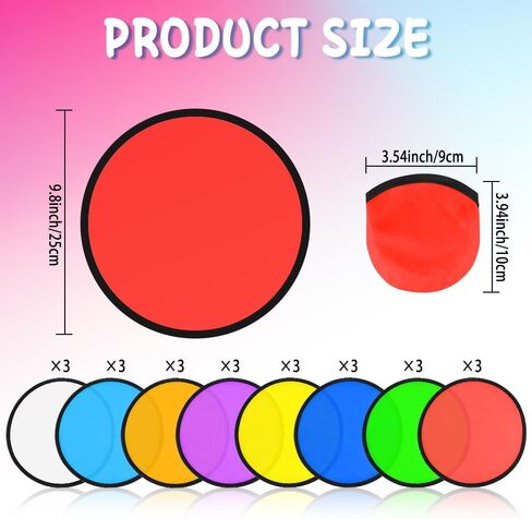 Foldable Flying Disc or Fan Folding Pocket Discs Set Folding Flying Beach Party Favors for Teens Summer Outdoor Activity Flying Fan for Birthday Party Halloween Christmas in Kuwait