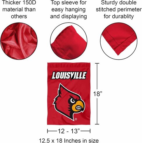 شركة College Flags & Banners Co. Louisville Cardinals Wordmark Logo Garden Banner Flag in Kuwait