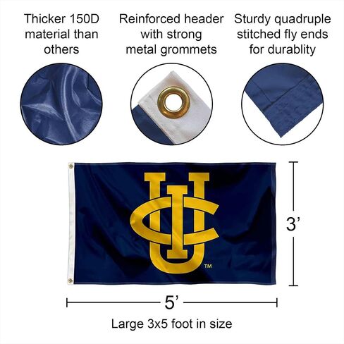 California Irvine Eaters Large Blue 3x5 College Flag in Saudi Arabia