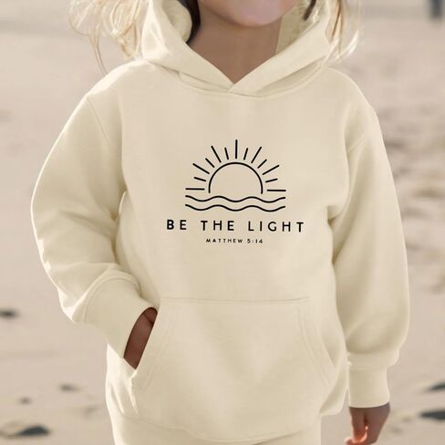 Be The Light Christian Hoodie for Girls Bible Verse Jesus God Religious Faith Sweatshirt Preppy Cute Graphic Top in Saudi Arabia