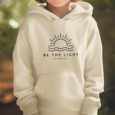 Be The Light Christian Hoodie for Girls Bible Verse Jesus God Religious Faith Sweatshirt Preppy Cute Graphic Top in Saudi Arabia