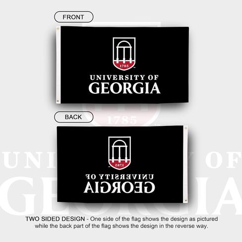 Desert Cactus University of Georgia Flag Bulldogs UGA Dawgs Banners 100% Polyester Indoor Outdoor 3x5 feet Flags (Design 9) in Saudi Arabia