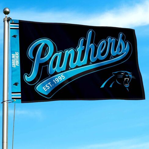 WinCraft Carolina Panthers Script Logo Premium Flag in Saudi Arabia