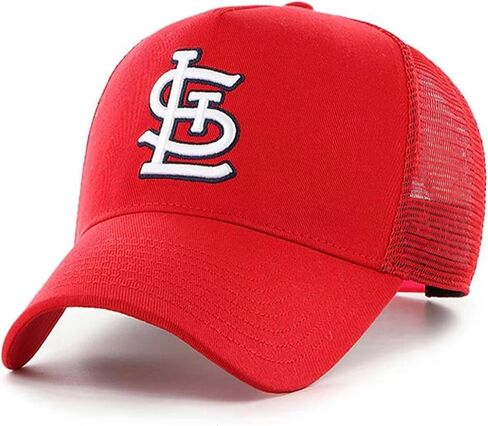 Officially Licensed St. Louis Baseball Red/White Mesh Trucker Hat Classic Primary Home Team STL Embroidered Logo Adjustable Structured MVP Snapback Sports Cap in Saudi Arabia
