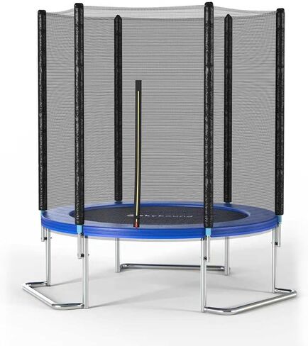 SkyBound 6FT 8FT Outdoor Trampoline with Net Enclosure - 6FT 8 FT Recreational Backyard Trampolines for Kids and Adults, ASTM Approved L-Shaped Legs for Extra Stability Outdoor Trampoline in Saudi Arabia