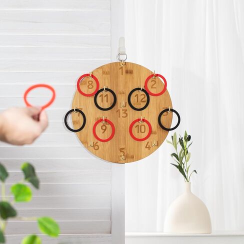 Ring Toss Game,Indoor Outdoor for Adults Family, Hook and Ring Toss Game,Indoor Outdoor for Adults Family,Fun Tailgate or Hangs on Wall, Camping Activities in Saudi Arabia
