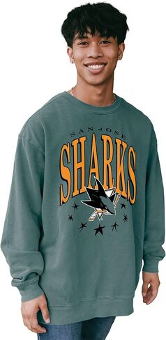 Blue 84 NHL Officially Licensed Crewneck Sweatshirt Ringspun Team Color Stars in Saudi Arabia