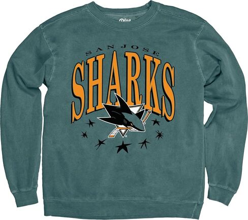 Blue 84 NHL Officially Licensed Crewneck Sweatshirt Ringspun Team Color Stars in Saudi Arabia