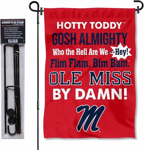 علم حديقة Ole Miss Hotty Toddy مع حامل عمود in Kuwait