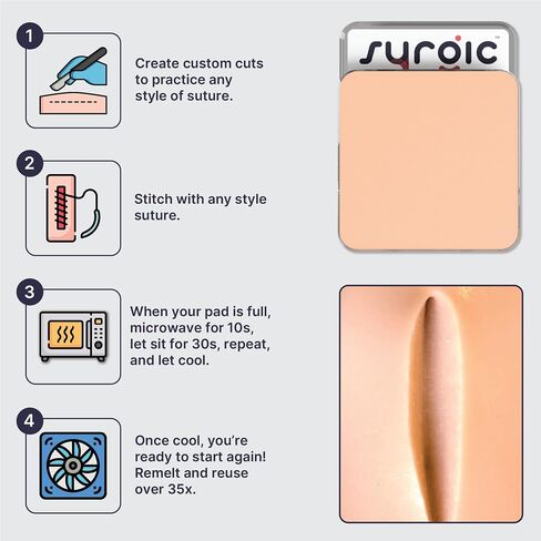 Stitch-PAD Remeltable Suture Practice Pad Skin Simulation with Realistic Texture for Suture Practice - Surgery Practice Medical Training Simulator in Saudi Arabia